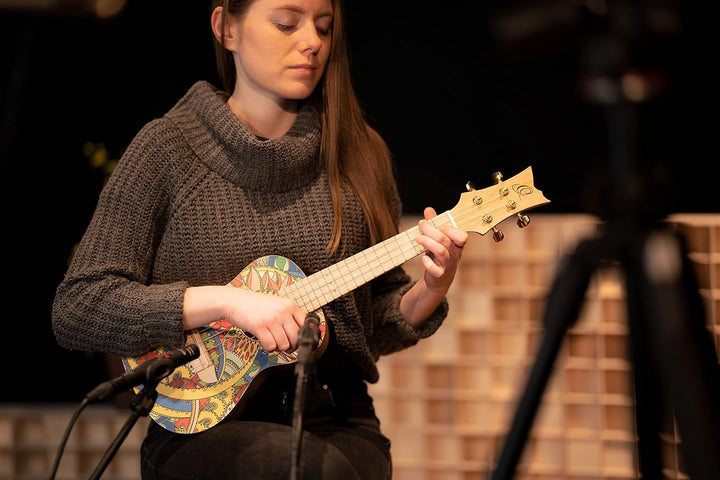 Ortega Guitars Design Konzert Ukulele - Art Series - Fichte/Catalpa - Mystic India (RUAR-MI)