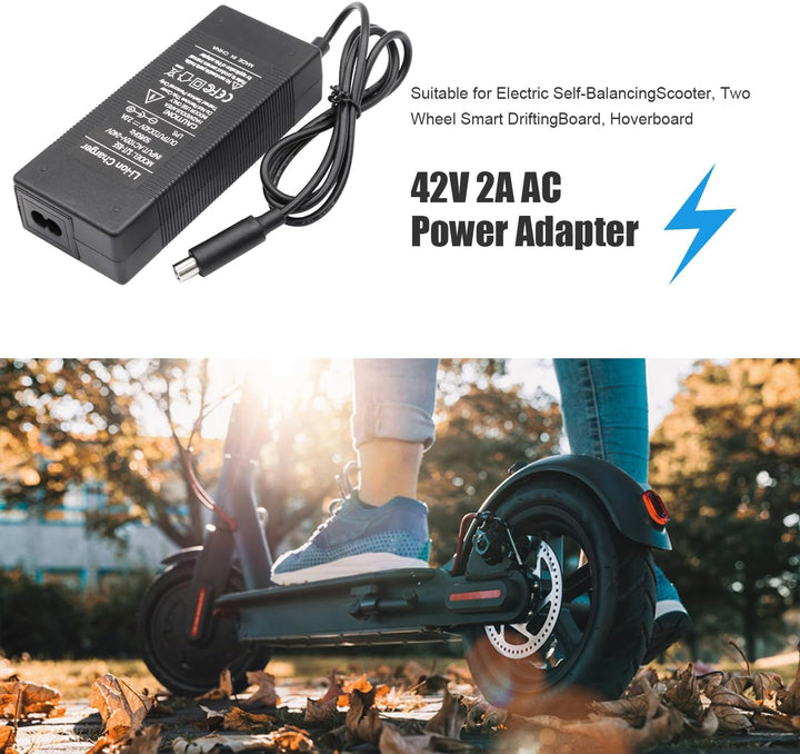 Yungeln Ladegeräte für 36V E-Scooter, 42V 2A AC Netzteil Scooter Adapter Ladegerät für Xiaomi 1S M36