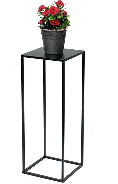 DanDiBo Blumenhocker Metall Schwarz Eckig 70-50 cm Blumenständer Beistelltisch 96315 Blumensäule Mod