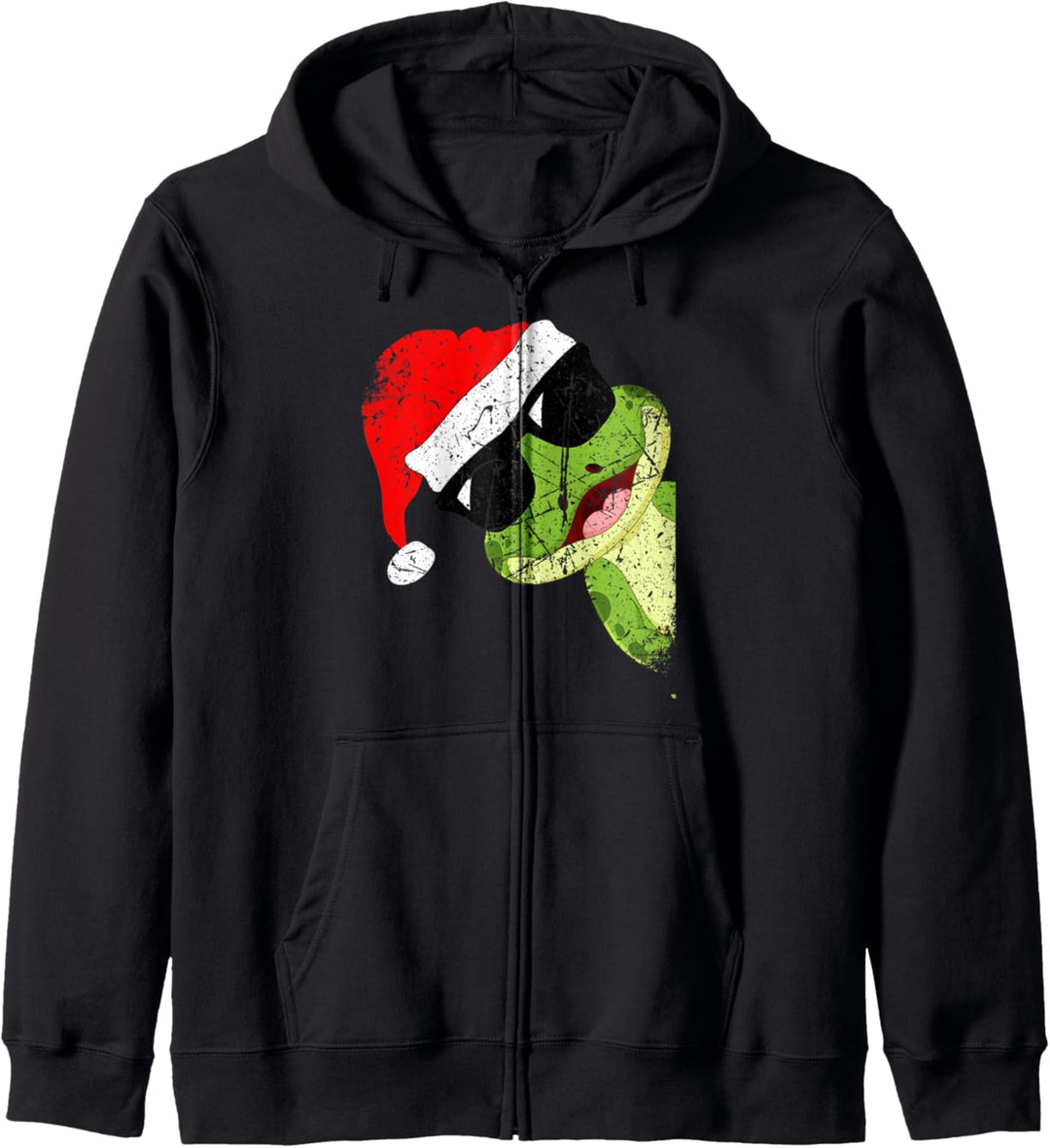 Lustiger Weihnachtsfrosch mit Sonnenbrille und Weihnachtsmütze 70 Kapuzenjacke