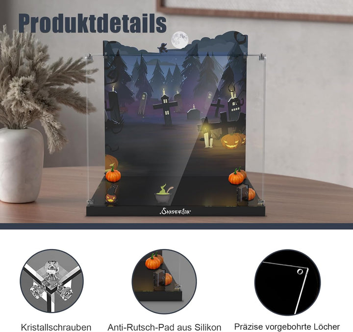 Acryl-Vitrine Kompatibel mit Lego Hocus Pocus: Das Haus der Sanderson-Schwestern (nur Box, kein Mode