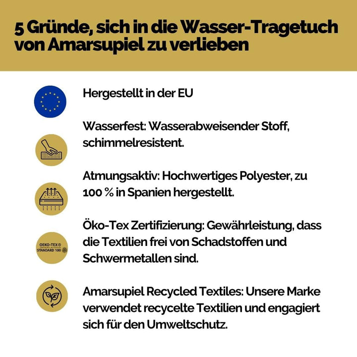 Amarsupiel | Baby-Wasserträger | Baby Wasser Schultergurt | Ultraschnell trocknende | Ergonomische B