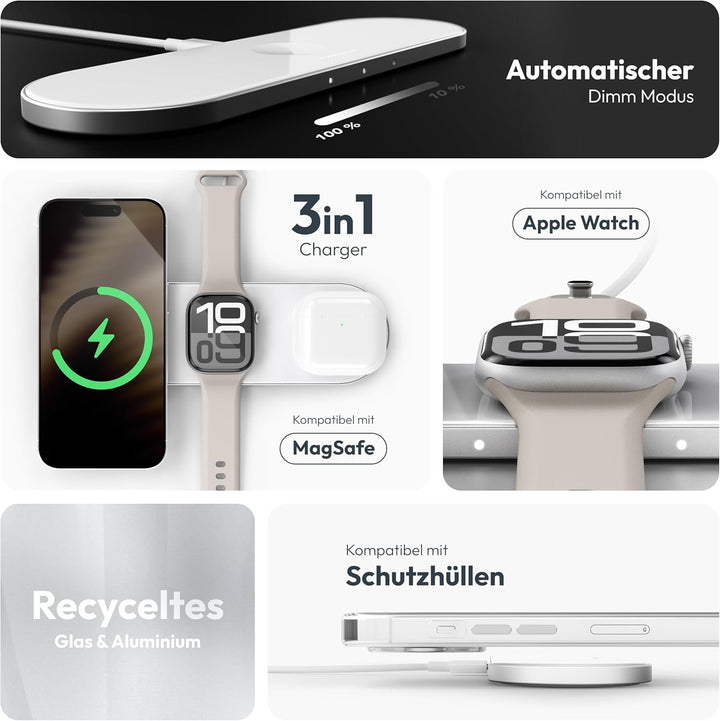 Vonmählen – Aura Home 3in1 kabellose Ladestation für induktives Laden bis 15 W – Wireless Charging S