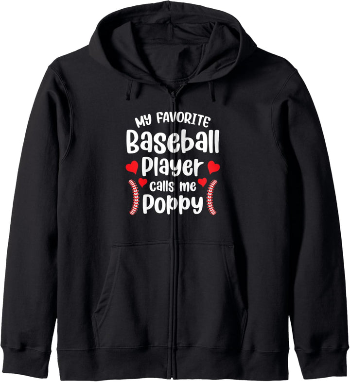 Mein Lieblings-Baseballspieler nennt mich Poppy Baseball Dad Kapuzenjacke