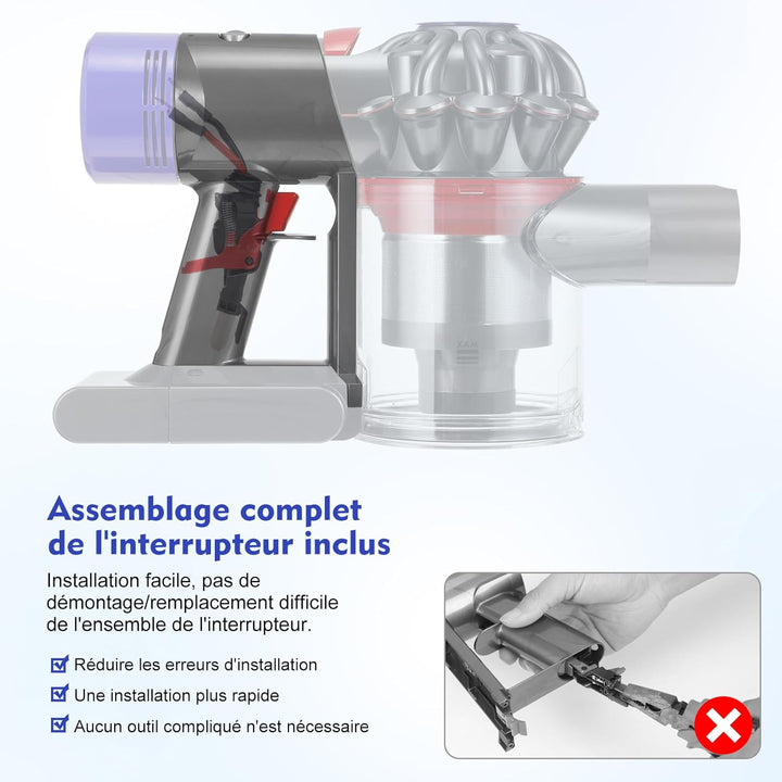 V8 Schaltermontage-Griff für Dyson V8 Animal Absolute Staubsaugerzubehör, Hauptkörper-Montagegehäuse