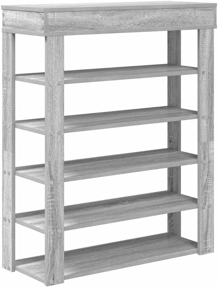 vidaXL Schuhregal Grau Sonoma 80x30x98 cm Holzwerkstoff, Schuhschrank, Schuhaufbewahrung, Schuhe Org
