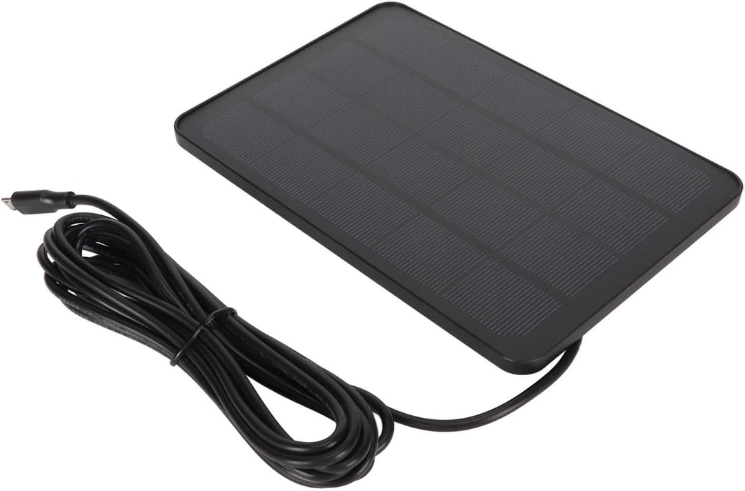 Solar-Ladepanel, 5-V-Solar-Ladepanel, Breite Kompatibilität, Stabile Stromversorgung für USB C (Schw