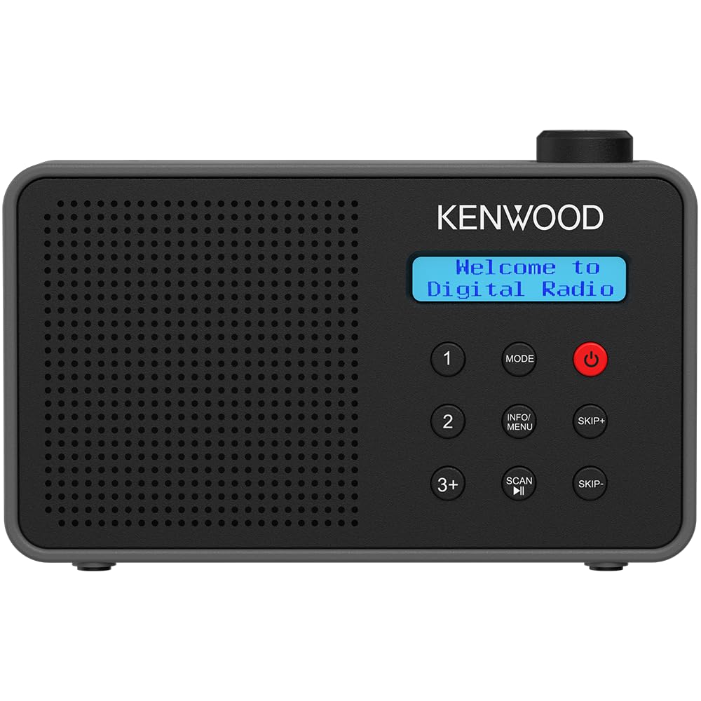 Kenwood CR-M25DAB-B - Tragbares DAB+ Radio mit Bluetooth, Automatic Safety Alert (ASA), Li-Ion Akku