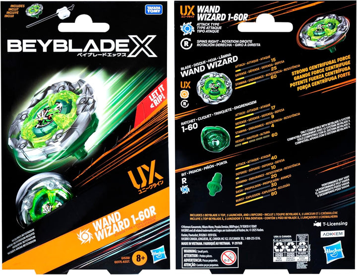 Beyblade X Starter Pack – HSG1538 – Kreisel + Launcher Green Wand Wizard
