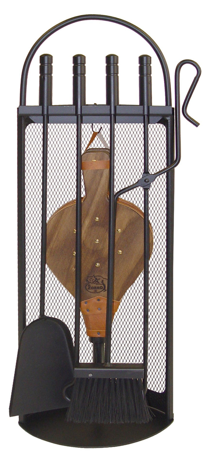 ImEx EL Zorro 10047 – Kamin Set, arch Mesh (Faltenbalg, 68 x 23 x 14 cm), Werkzeuge Farbe Schwarz