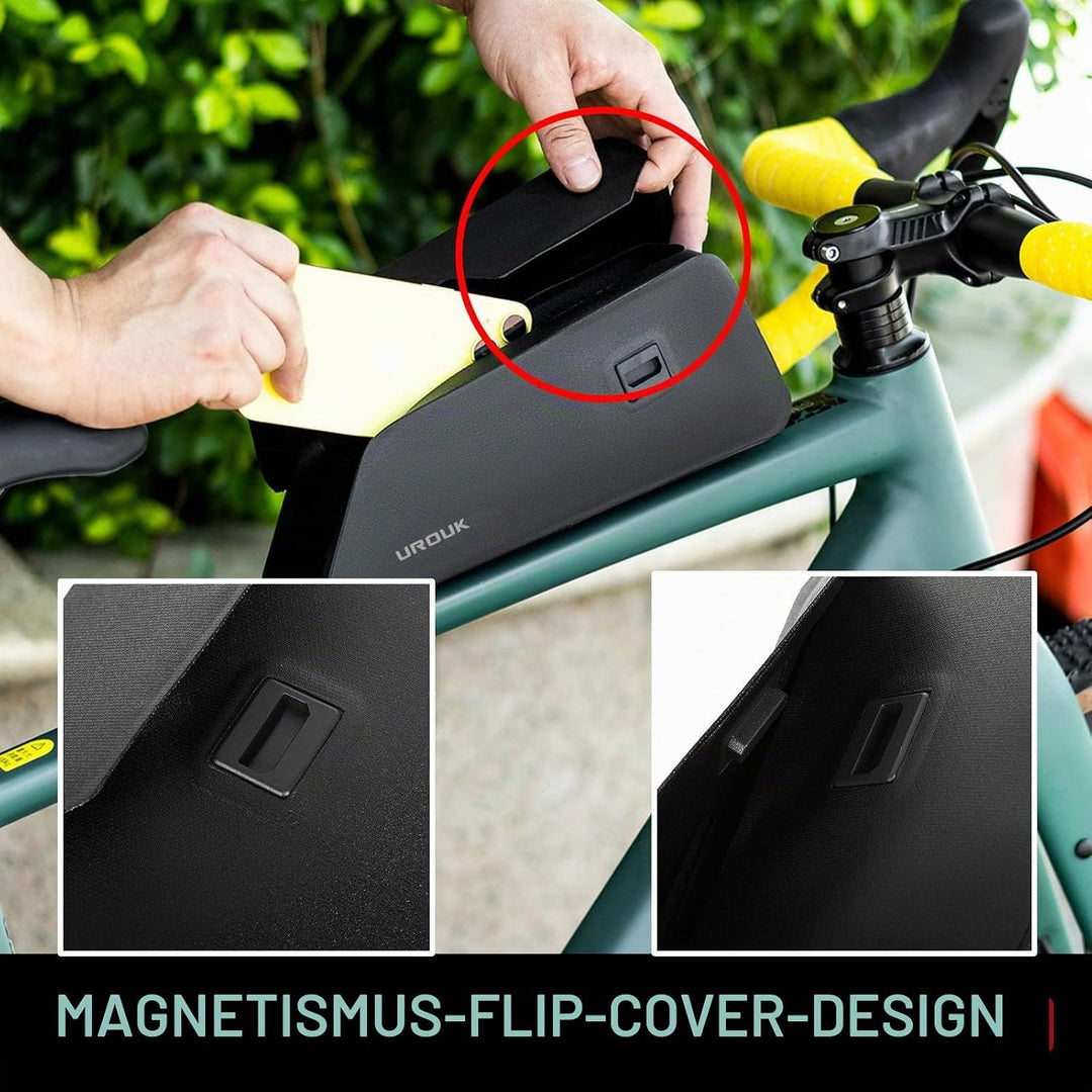 Fahrrad Oberrohrtasche rennrad Magnetisch Rahmentasche Oberrohr Wasserdicht Schnellverschluss Mit Ma