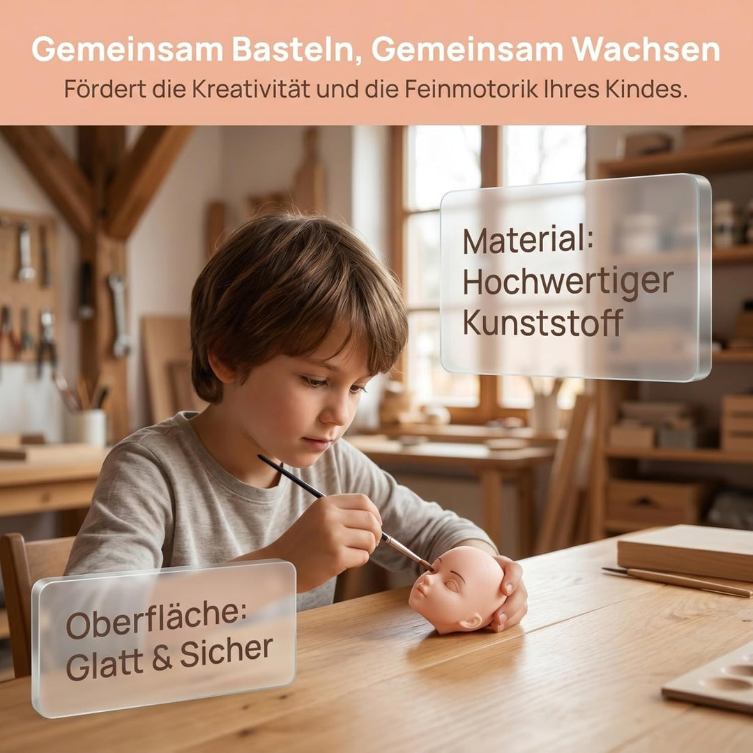 Beavorty Puppenkopf 5X3X3Cm Zum Üben Von Make-up Und Basteln Mini Diy Puppengesicht Für Kreative Kin