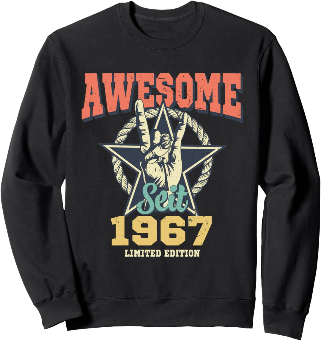 Awesome Since 1967 Jahrgang 53 Geburtstag Geschenk Vintage Sweatshirt