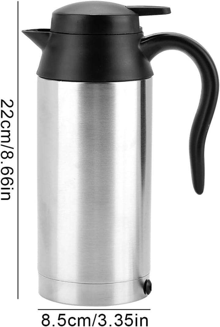 24V Auto Wasserkocher, 750ml 24V Tragbarer Auto LKW Wasserkocher Wasserkocher Flasche, Wasserkocher