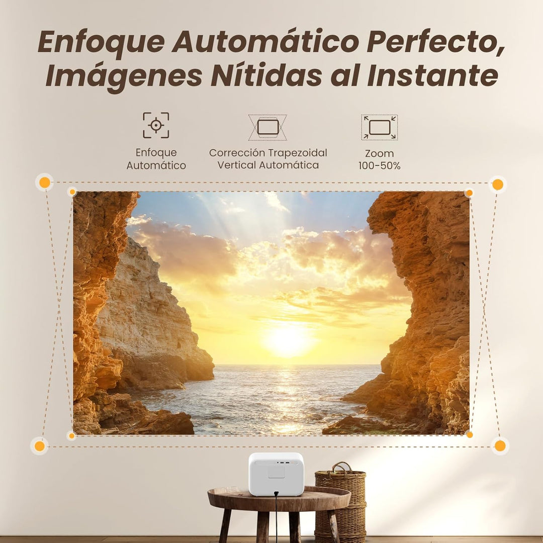 Beamer Sound by JBL,1080P Native Projektor, Yaber L2s Nahtloser Autofokus Video Projektor, LED Proje