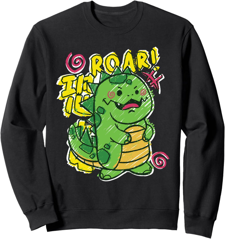 Brüllender T-Rex l Niedlicher Dinosaurier Doodle Style Sweatshirt