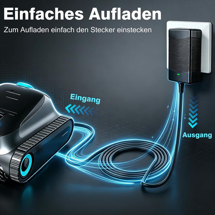 Ladegerät für Poolroboter, 16.8V Ladegerät für Aiper Scuba S1 Akku Roboter Pool Reiniger Kompatibel