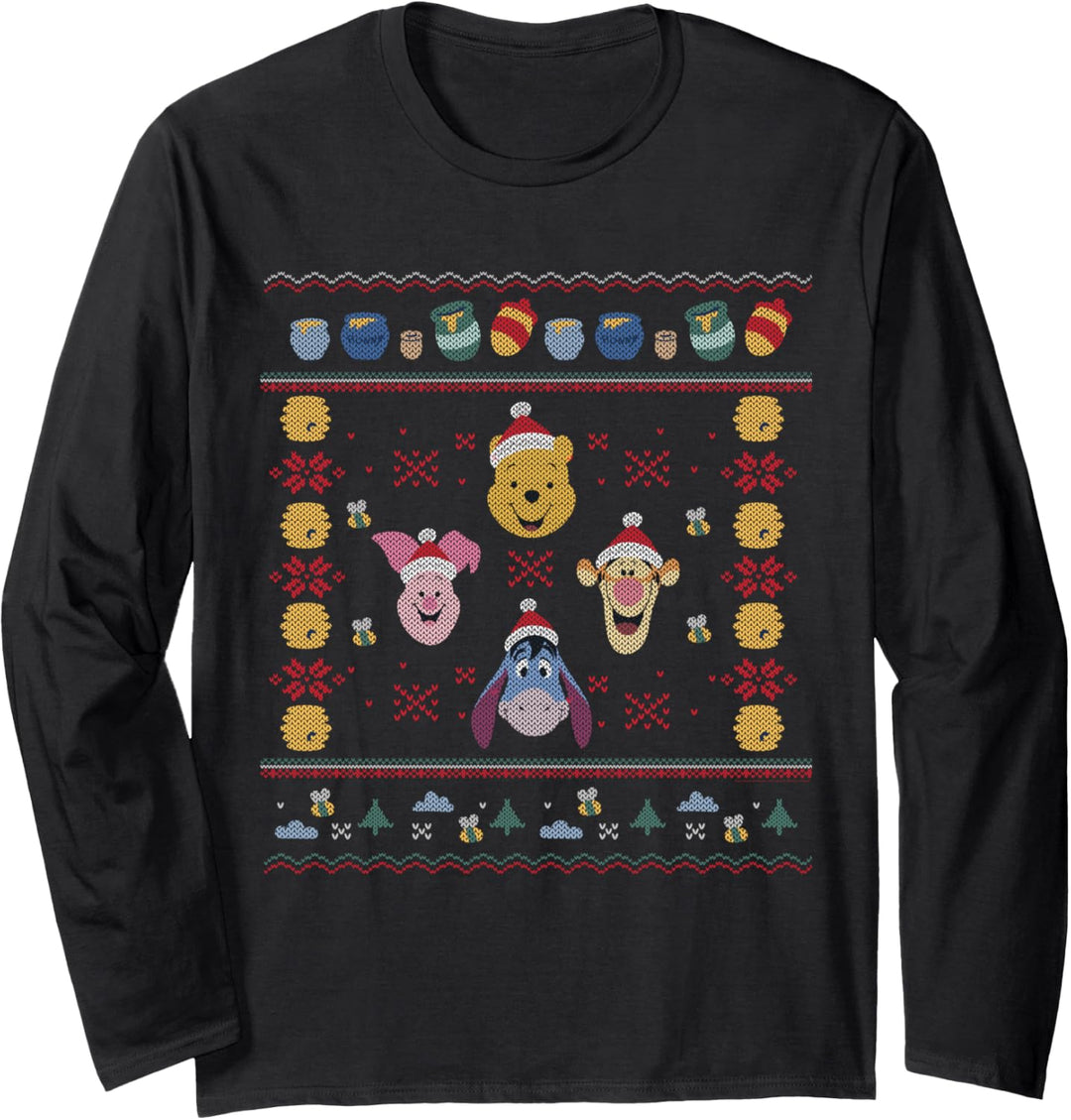 Disney Winnie the Pooh Ugly Christmas Sweater Langarmshirt