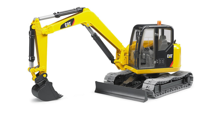 Bruder 02456 - Cat Minibagger - 1:16 Fahrzeuge, Baustelle, Baufahrzeug, Löffelbagger, Arbeiter, bwor