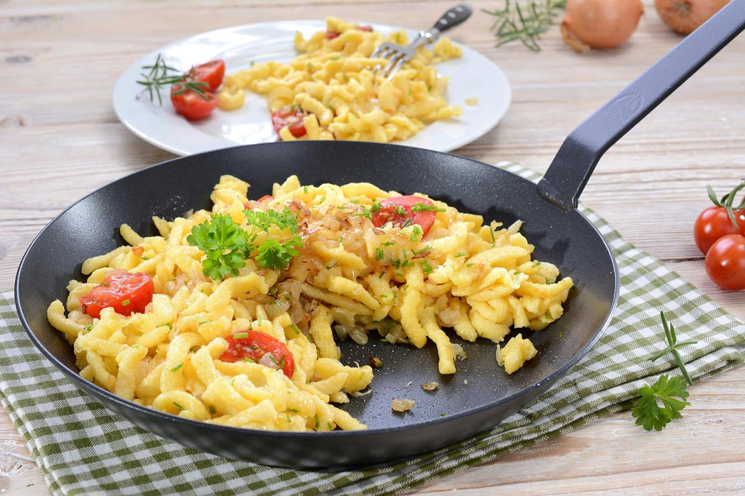 GRÄWE Hohe Eisenpfanne mit Keramikbeschichtung 'CERAHOME ECO PRO' Ø 28 cm hoher Rand, Ø 28 cm hoher