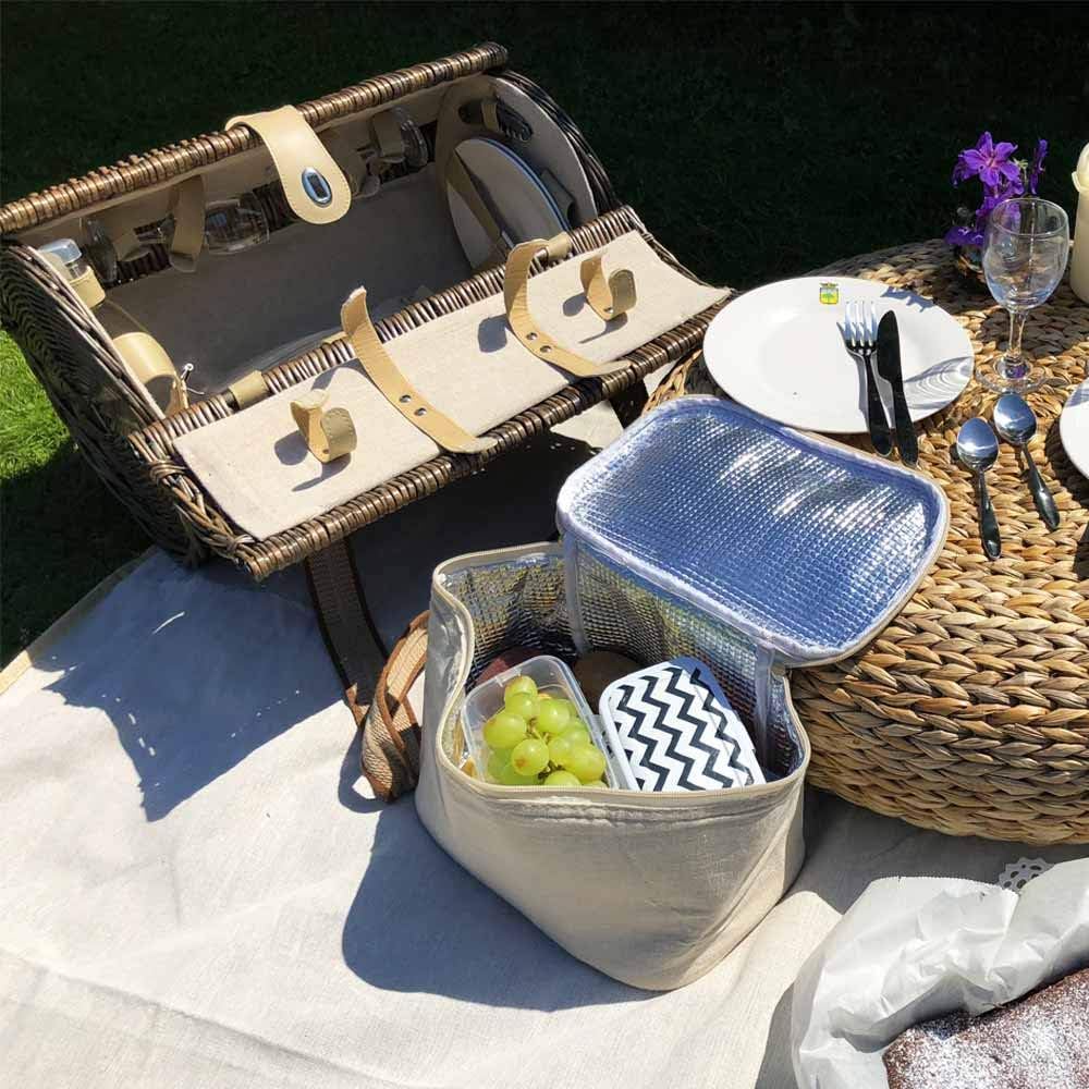 Les Jardins de la Comtesse Gerundeter Picknick-Korb Opéra - für 4 Personen