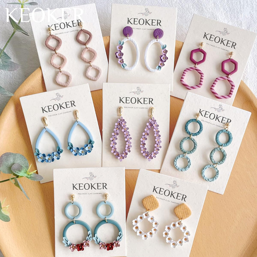 Keoker Konzentrische Kreis-Tonschneider für Polymer-Ton-Schmuck, 12 Formen, organische Polymer-Tonsc