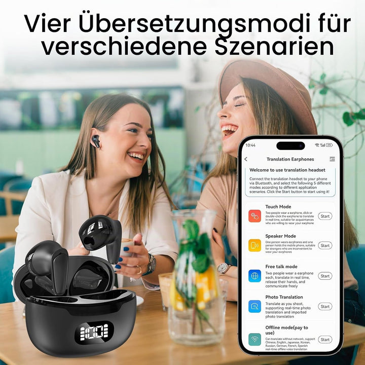 ÜBersetzer KopfhöRer – Übersetzungskopfhörer Unterstützt 144 Sprachen und 4 Übersetzungsmodi, Transl