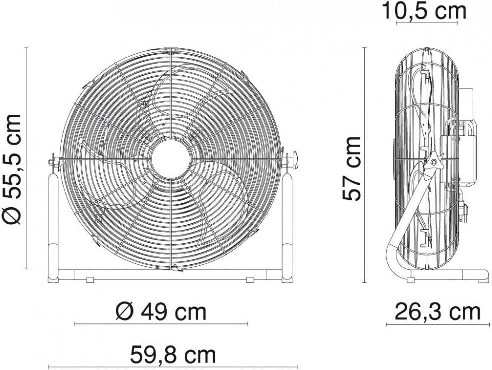 GLOBO 20 Fan, mit Chrom Klingen, Aluminium, 314, Silber