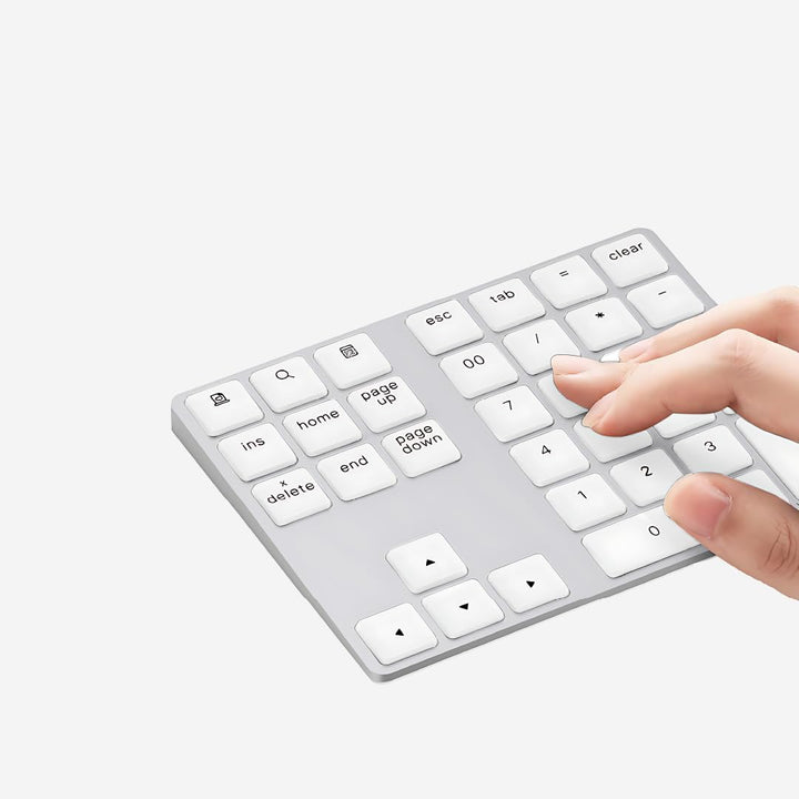 USB-C Bluetooth Numerische Ziffernblock – Kabelloses NumPad, Wiederaufladbare Numerische Tastatur fü