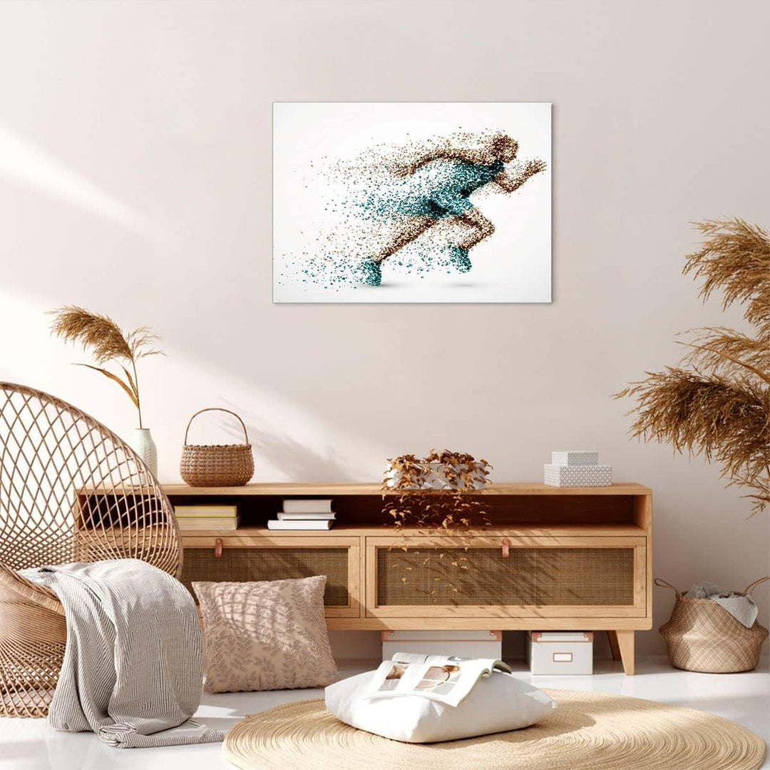 Bilder auf Leinwand Athlet sprinter sport läufer Leinwandbild 70x50cm Wandbilder Dekoration Wohnzimm