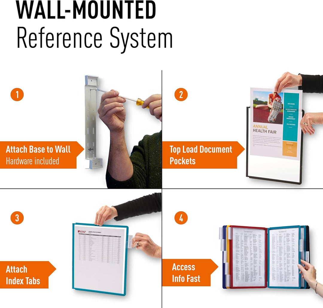 Durable Vario Design Referenzsystem, Polypropylen, schwarz, 10-Panel Assorted 10-Panel Assorted Wand