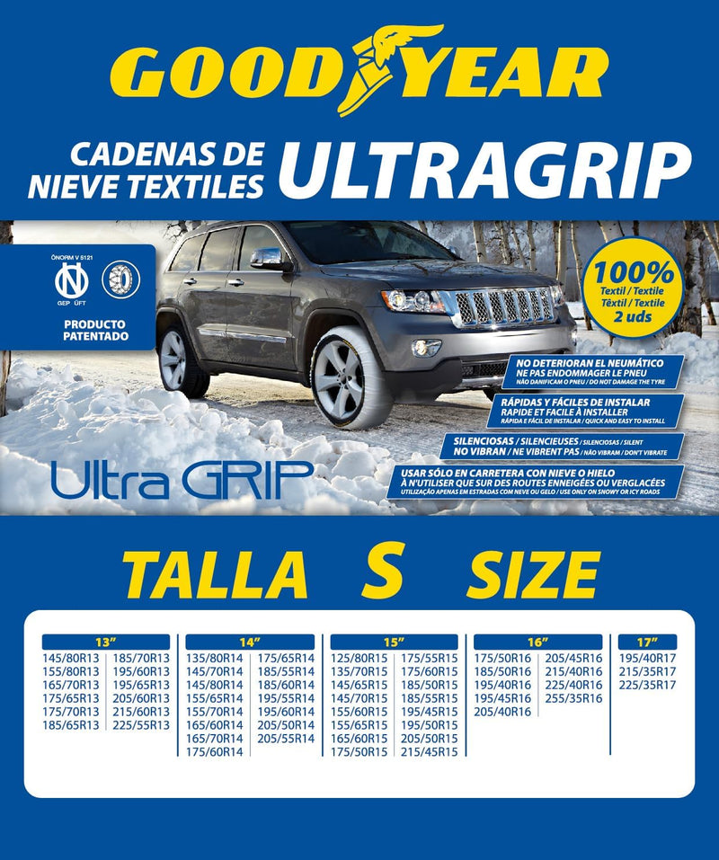 Goodyear Ultra GRIP Grösse S 2er Set Textil Schneeketten für Autos ULTRA GRIP GRÖSSE S, ULTRA GRIP G