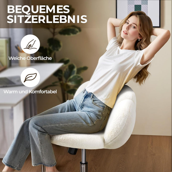 Yaheetech Schreibtischstuhl Bürostuhl Ergonomisch Bürosessel in Wolkenform Drehstuhl bis 136 kg Bela
