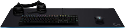 Logitech G840 XL Gaming-Mauspad, 400x900 mm, 3mm flaches Profil, Geringe Oberflächenreibung, Gummiun