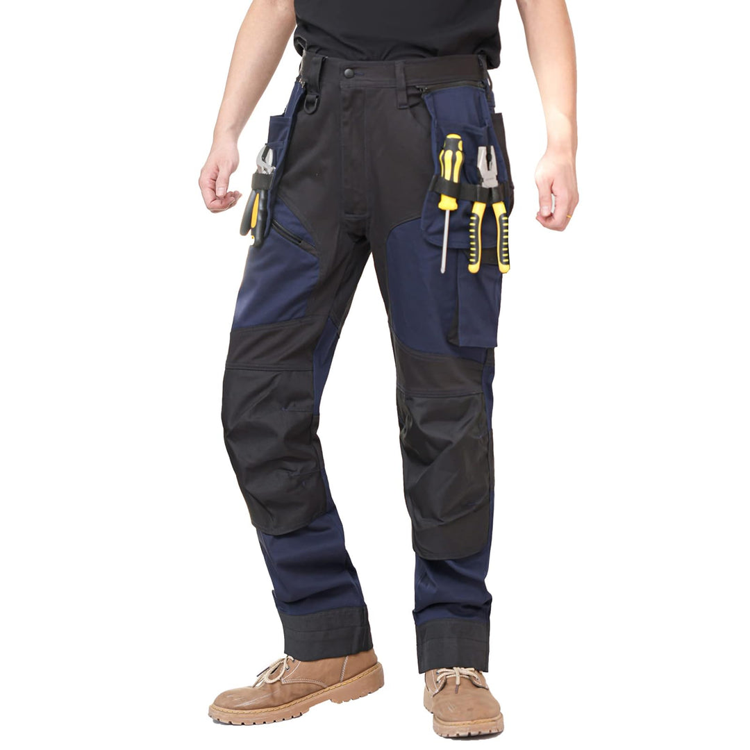 WORK IDEA Arbeitshosen männer, Hose mit multifunktionalen Taschen, Hose mit abnehmbaren Flugtaschen,