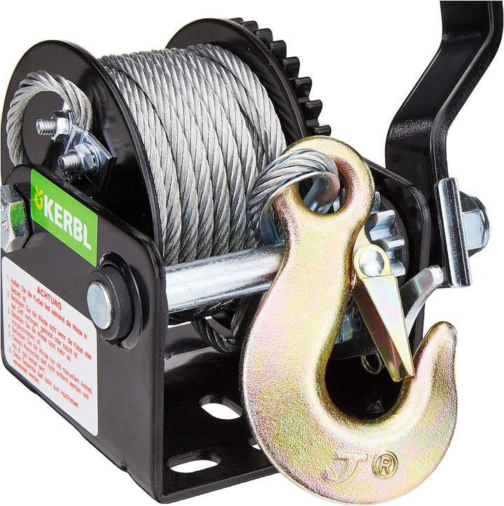 Kerbl Seilwinde mit 10m Seil ø 5mm max. Zugbelastung 360 kg 360 kg, mit 10m Seil, 360 kg, mit 10m Se