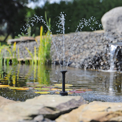 CLGarden Solar Pumpe Springbrunnen NKASP4 kleine Solarpumpe mit Akku und LED Teichpumpe für Miniteic