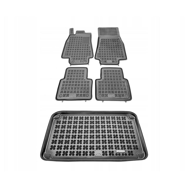 M MOTOS Satz Gummifussmatten und Kofferraummatten für Mercedes A-Klasse W169 2004-2012 - Verbessern