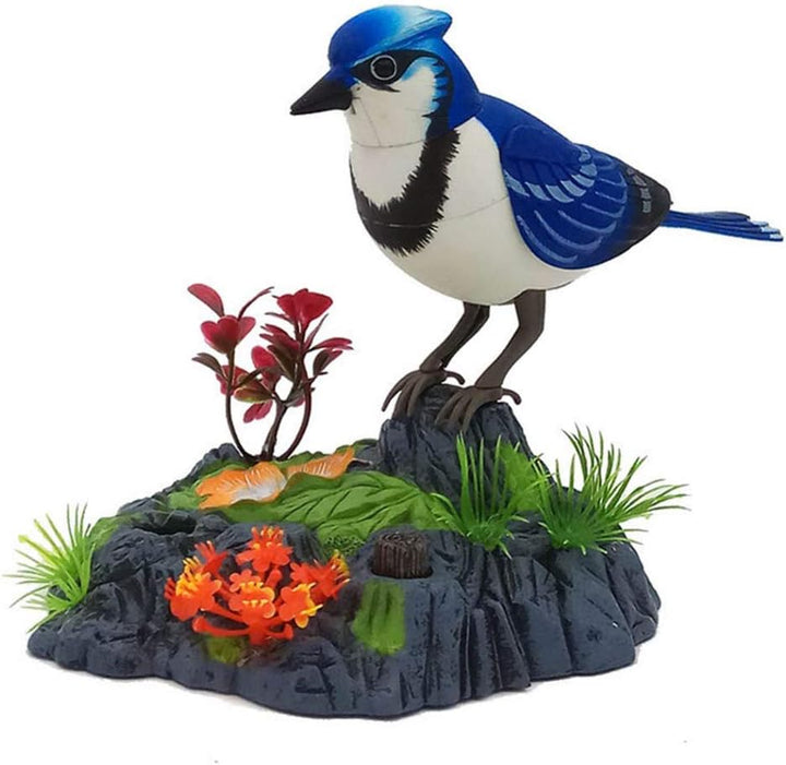 Singender zwitschernder Vogel, elektronischer sprechender Sich wiederholender Papagei, elektrisches