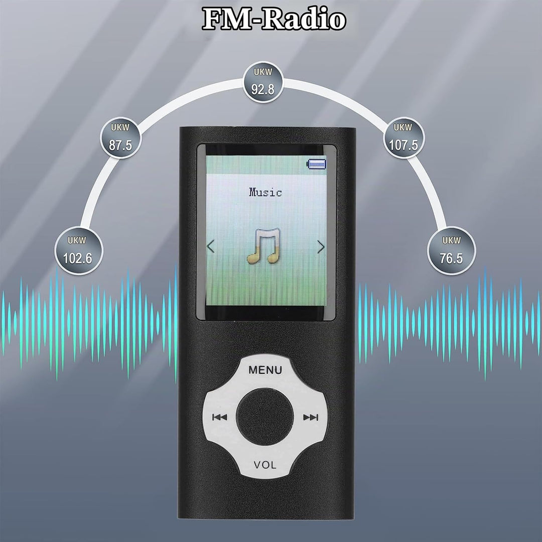Bewinner MP3 -MP4 -Player mit Bluetooth und WiFi, Tragbarer Verlustfreier Sound MP3, HiFi Sound 1.8i