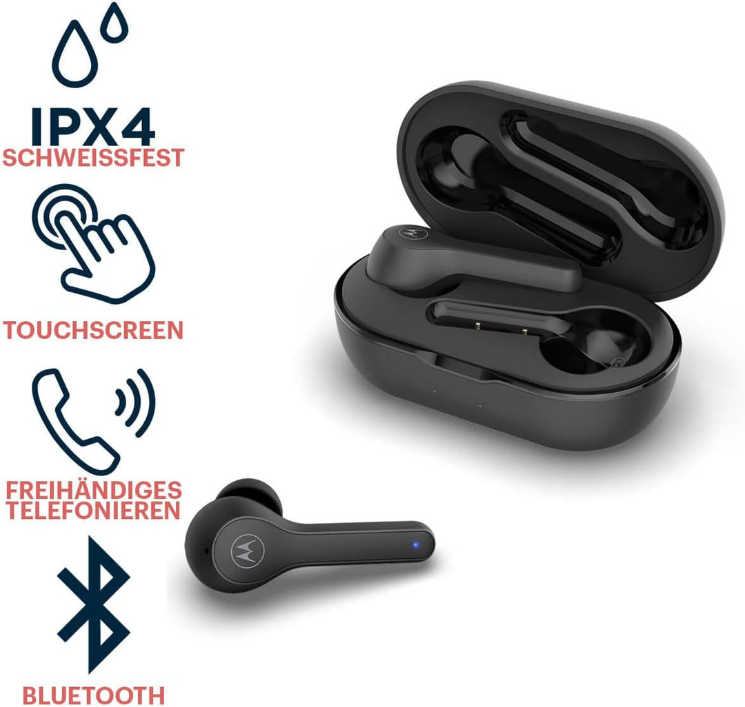 Motorola Sound Moto Buds 085 - Kabellose Ohrhörer In-Ear-Kopfhörer - 15 Stunden Betriebszeit - Kompa