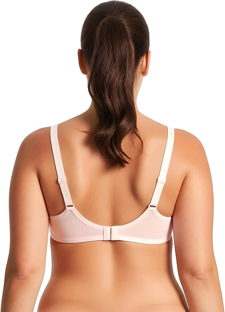 Curve Muse Damen-BH, ungefüttert, Balconette, Baumwolle, Spitze, Übergrösse, 2er- oder 3er-Pack 75F