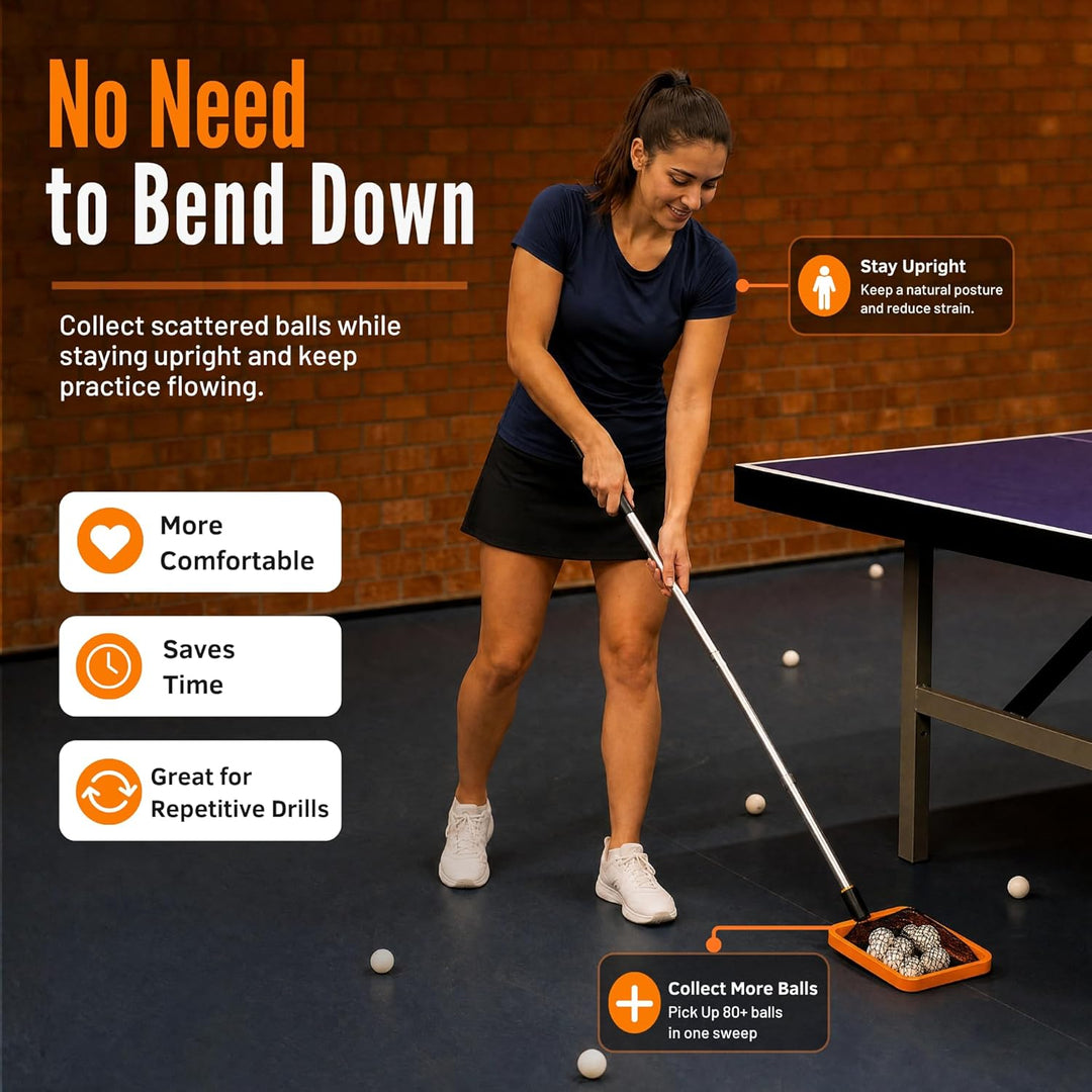 PICK 'N GO Tragbarer Ballpicker für Tischtennis, Ping Pong