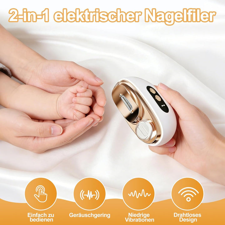Elektrischer Nagelknipser Nagelfräser Elektrische Nagelfeile, 2026 Upgrade 3-in-1 Elektrischer Nagel