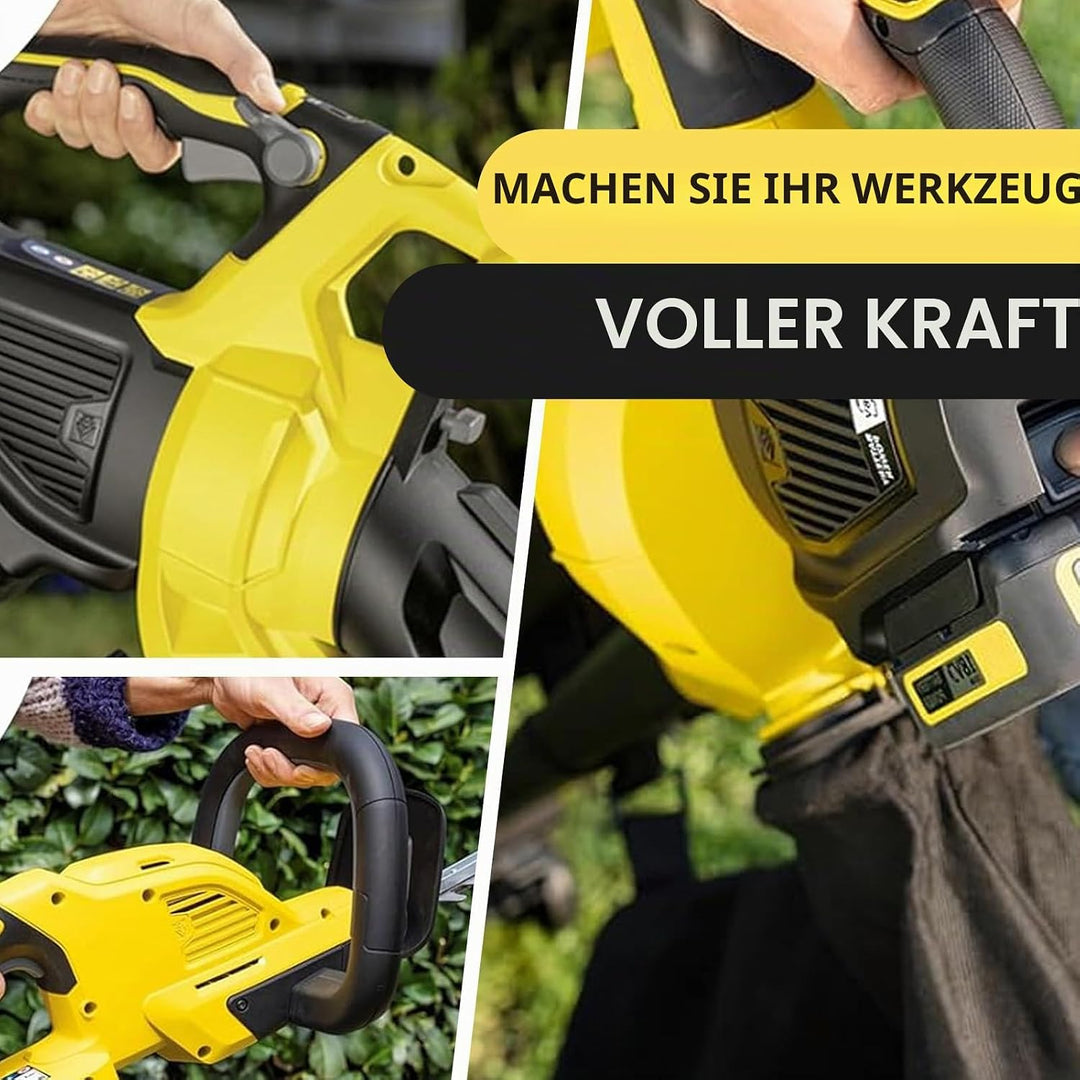 Kompatibel mit Karcher 5,0Ah Akkus und Schnellladegeräten, 18V Ladegerät-Set für 18/50 Li-Ionen-Akku