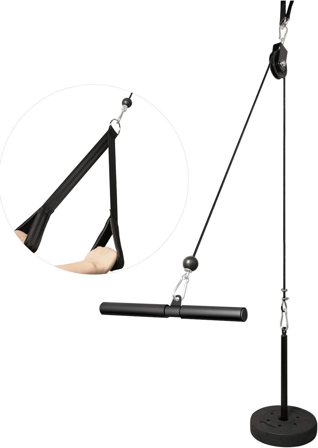 LFJ Fitness Latzug Gym Kabelzug Unterarmtrainer Arm-Krafttraining Trizeps Seil Gewicht Fitnessgerät