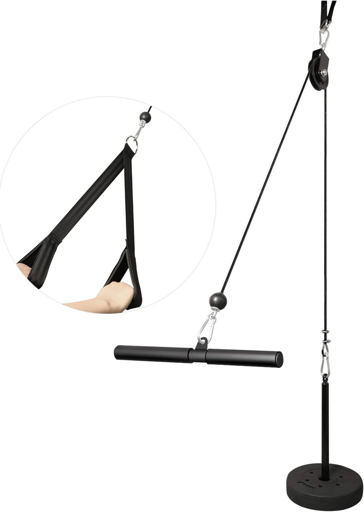 LFJ Fitness Latzug Gym Kabelzug Unterarmtrainer Arm-Krafttraining Trizeps Seil Gewicht Fitnessgerät
