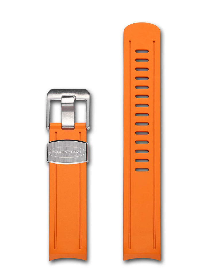CRAFTER BLUE CB02 Uhrenarmband mit Rundanstoss Gummiband Ersatz für Seiko Sumo SPB101J1,SPB125J1, SP