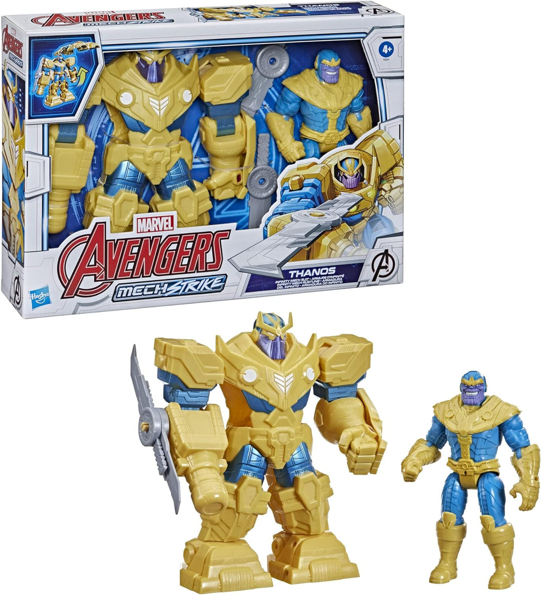 Marvel Avengers Mech Strike 9-inch Action Figure Toy Infinity Mech Suit Thanos And Blade Weapon For