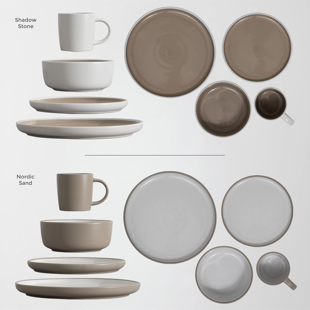 Hausfelder Dining Steingut Geschirr Set 4 Personen, Kaffeetassen Tassen 4-tlg, 4 Kaffeebecher Teetas